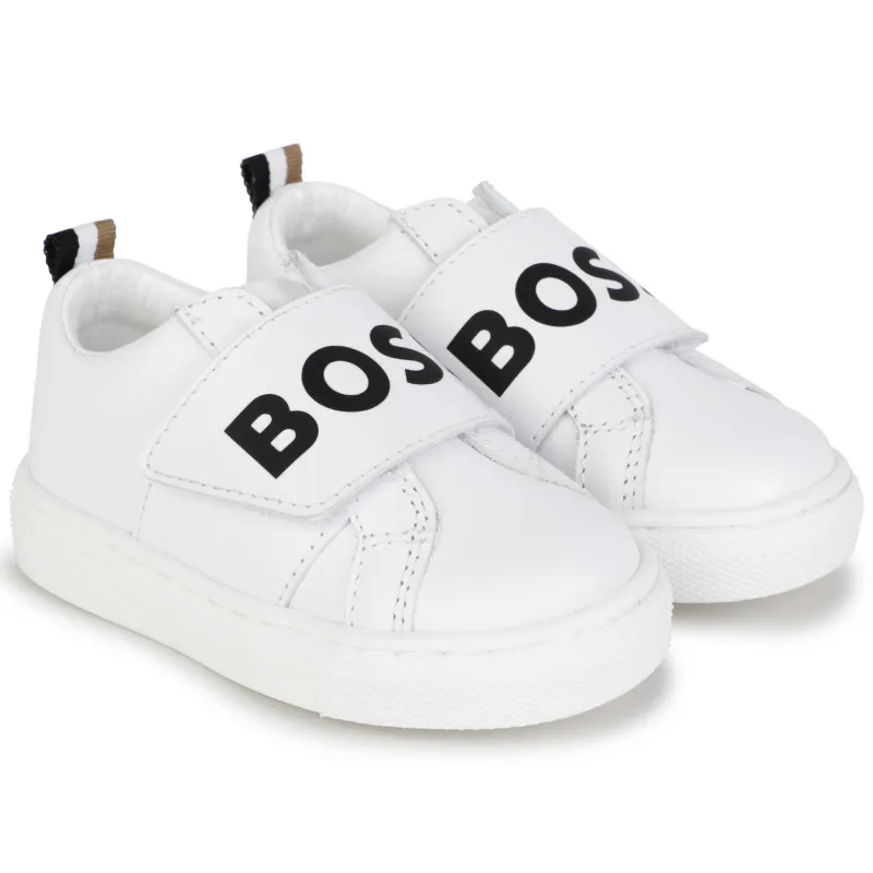 BOSS Deportivas de piel y velcro