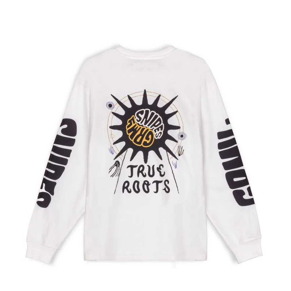 CAMISETA UNISEX DE MANGA LARGA GRIMEY "SNIPES X GRIMEY TRUE ROOTS"  WHITE | FALL 22