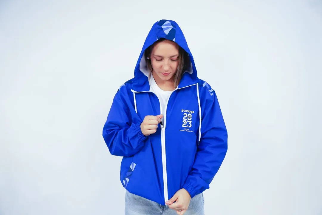 Cortavientos Unisex Juegos Santiago 2023 Azul