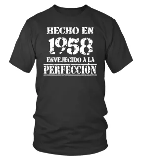 Hecho en 1958 envejecido a la perfección Camiseta cuello redondo Unisex