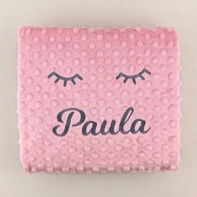 Manta personalizada bebé Pestañas