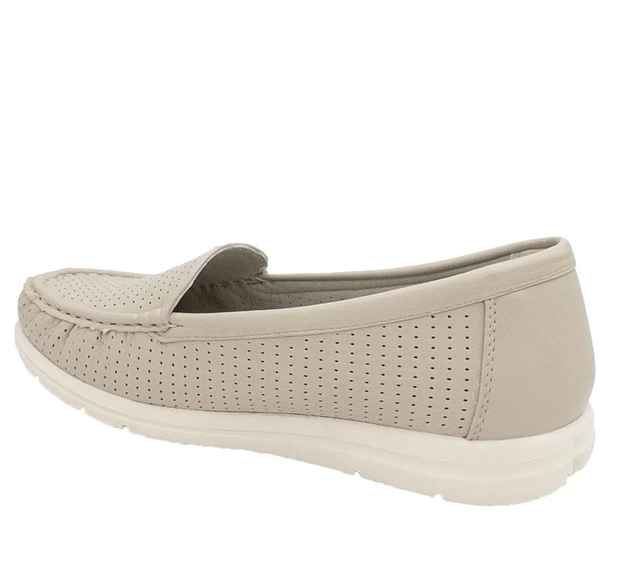 MOCASÍN AMARPIES AJH26425 PARA MUJER ZAPATO CALADO MUY CÓMODO SINTÉTICO CREMA PLANTILLA EXTRAÍBLE MEMORY SPONGE 28499
