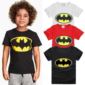 Niños Niños DC Comics Batman Basic Logo T-shirt Summer Casual Tops