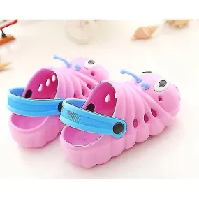 Niños pequeños Zapatillas de goma Obstruye zapatos Niños Niñas Sandalias de playa21pink