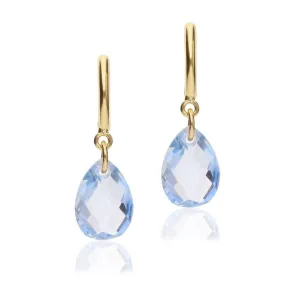 Pendientes "Flourish" Oro 18k y Aguamarina